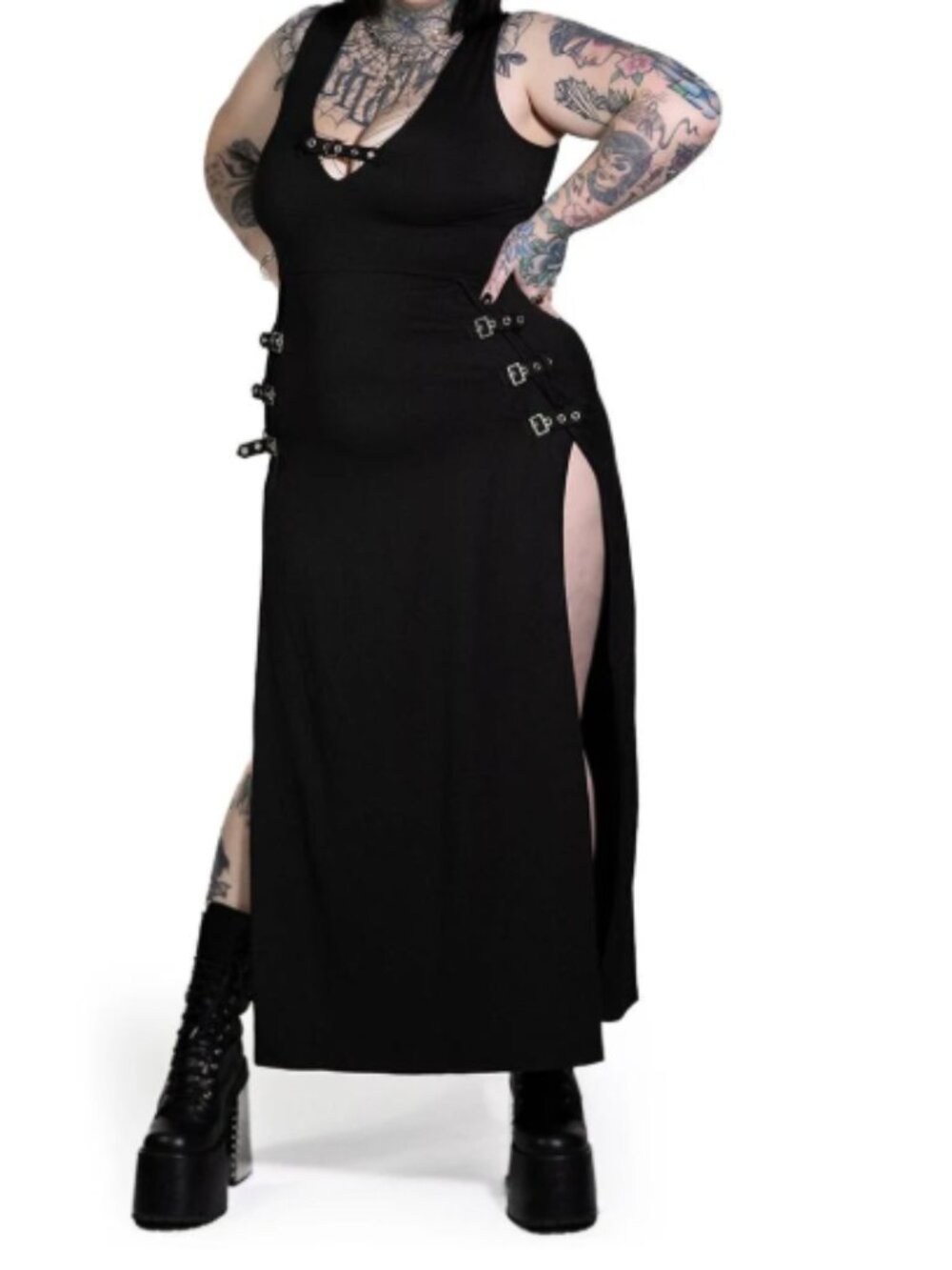 Forest Ink Rosetta Buckle Maxi Dress.